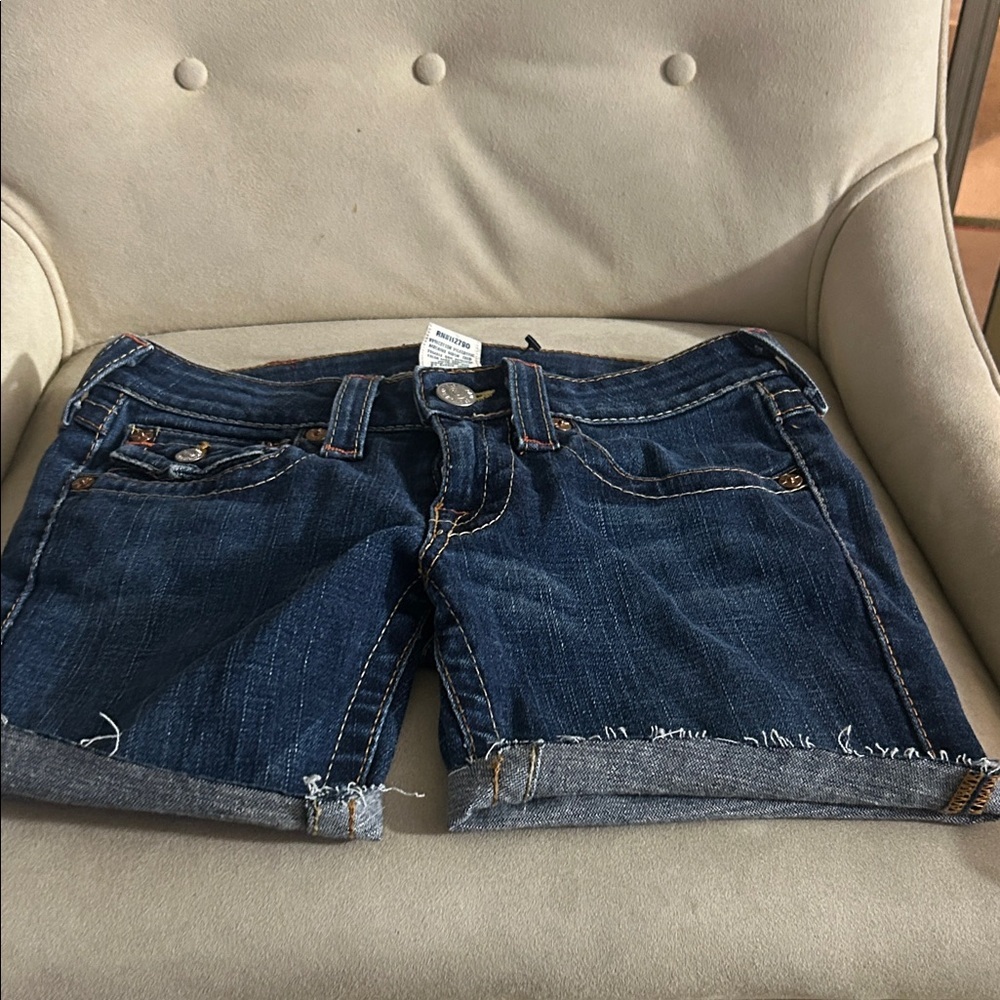 Dark Blue Denim Shorts